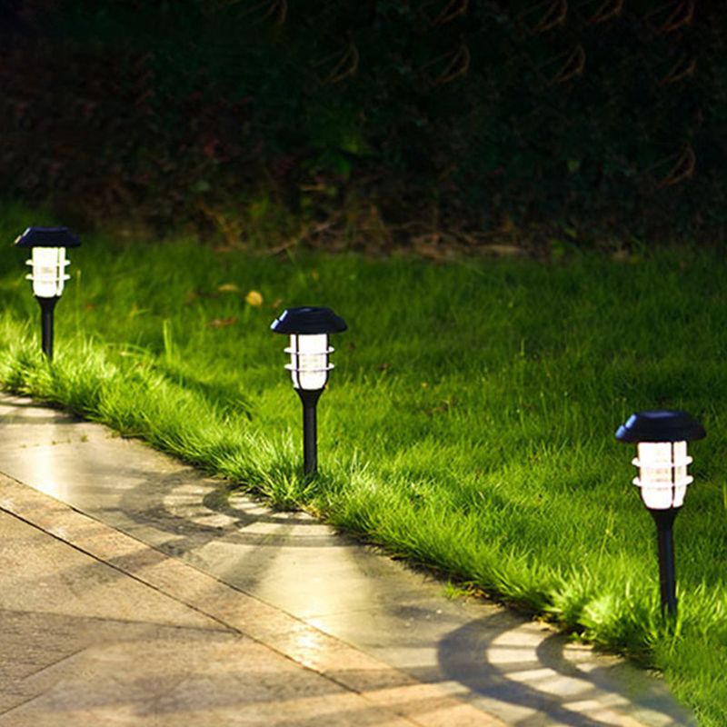 Ray Modern LED Stehend Außenleuchte Käfig Stift Schwarz Garten Metall&Acryl Solar