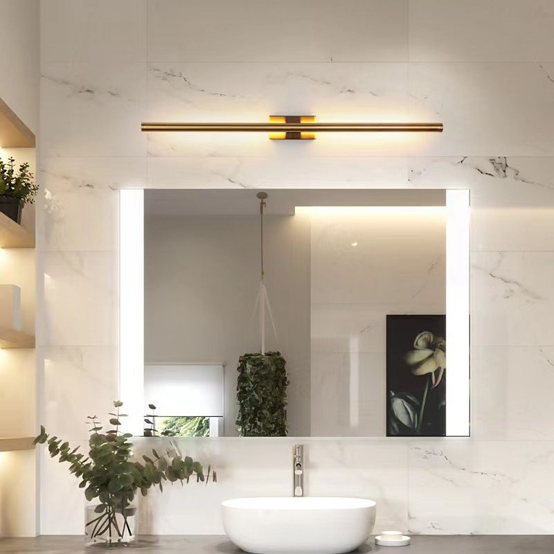 Arisha Modern Linear LED Wandleuchte Schwarz/Messing Esstisch/Schlafzimmer/Badezimmer Metall/Acryl Größen 61/80/100/120cm