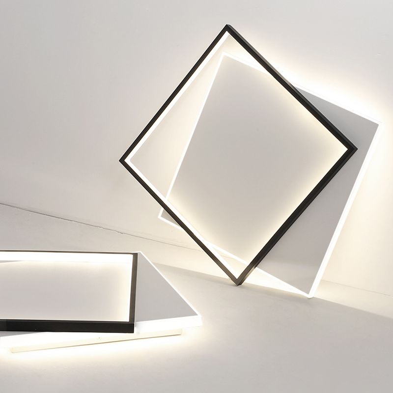 Arisha Moderne LED Deckenleuchte Weiß/Schwarz Wohnzimmer/Esszimmer Holz Acryl-Letslighting