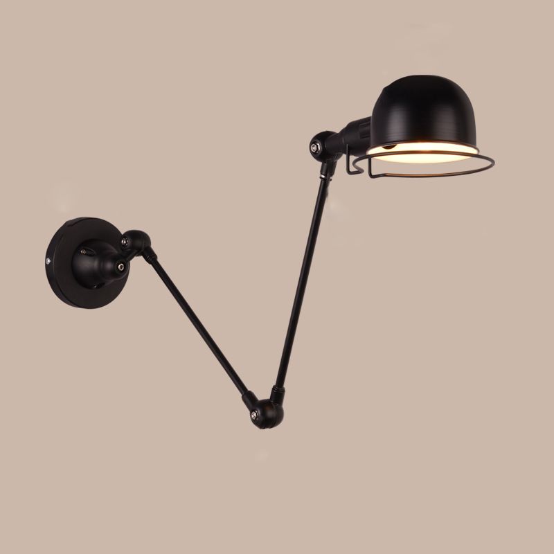 Silva Modern Wandleuchte, Metall, Kuppel, Schwarz/Weiß, Schlafzimmer