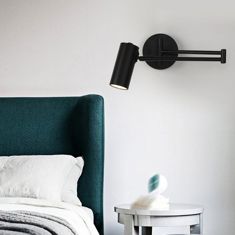 Silva Modern Wandleuchte Zylindrisch Verstellbare, 2 Farben, Wohnzimmer, Metall