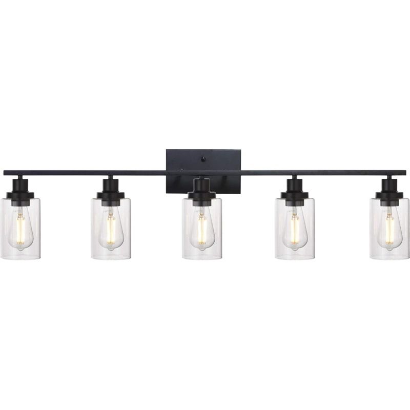 Silva Modern LED Wandleuchte Schwarz/Gold Badezimmer/Schlafzimmer