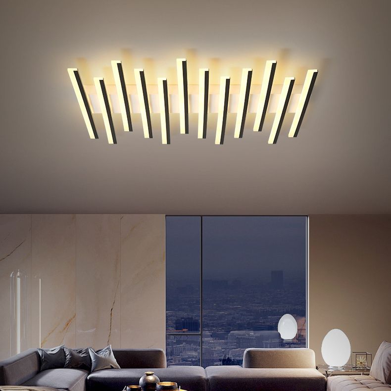 Arisha Zeitgenössisch Linear LED Deckenleuchte Schwarz/Weiß Wohn/Esszimmer-Letslighting