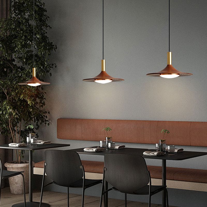 Arisha Modern LED Pendelleuchte Braun Wohn/Schlaf/Esszimmer Metall&Holz 1/2/3-flammig ∅25CM/35CM