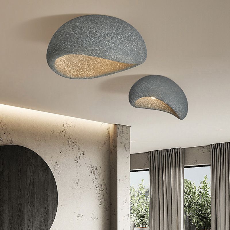 Avi Modern LED Deckenleuchte Weiß/Grau Schlafzimmer/Flur Harz-Letslighting