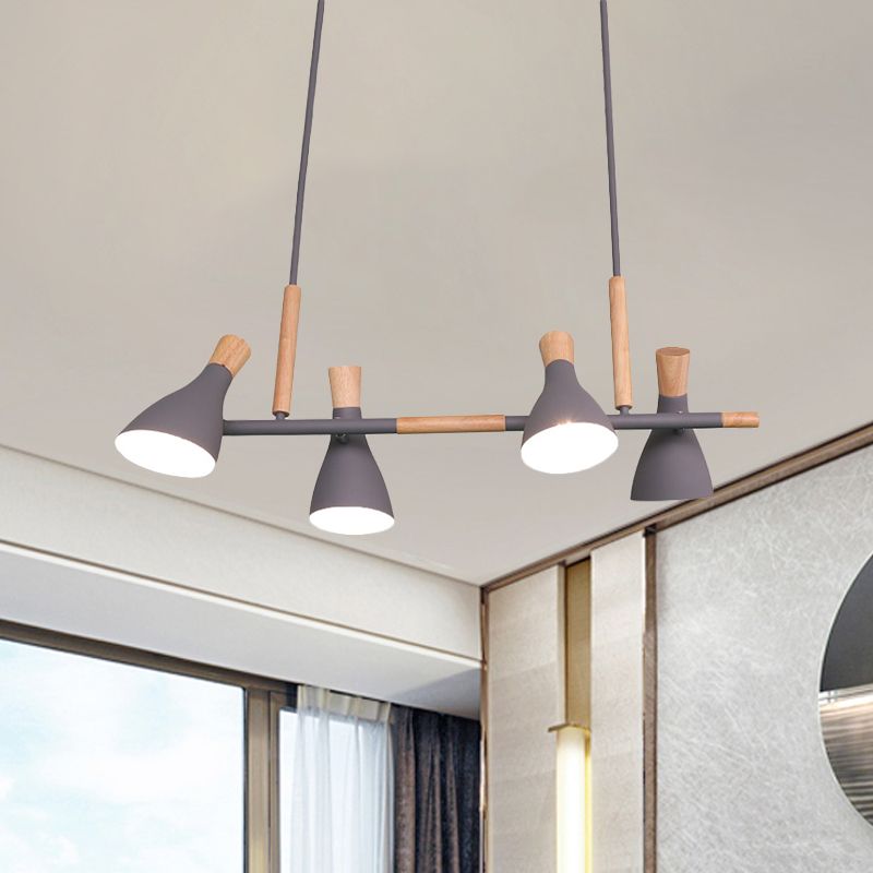 Valentina LED Pendelleuchte Weiß Wohnzimmer/Schlafzimmer Holz