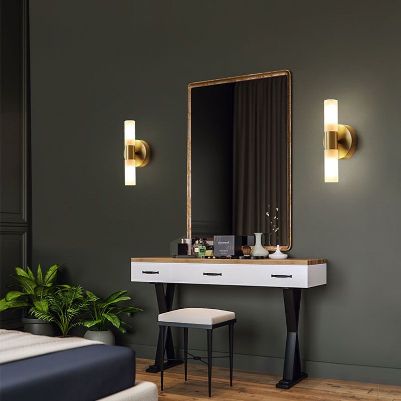 Arisha Modern LED Wandleuchte Gold Wohn/Schlafzimmer Metall Acryl