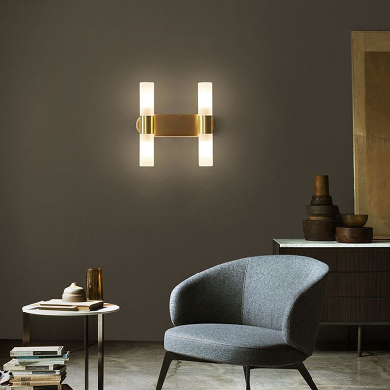 Arisha Modern LED Wandleuchte Gold Wohn/Schlafzimmer Metall Acryl