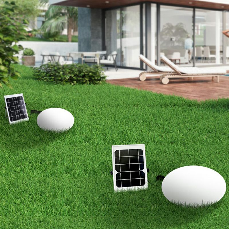 Ray Modern Minimalistisch LED Außenleuchte Ei Weiß Garten/Terrasse Acryl Solarenergie 28/32/35CM lang