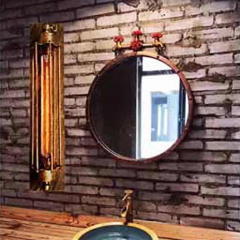 Silva Vintage Zylinder LED Wandleuchte Schwarz/Rot/Silber/Gold Wohn/Schlafzimmer Flur Innen Metall