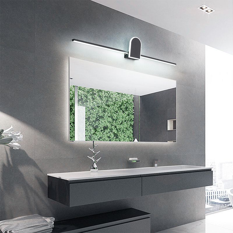 Arisha Minimalistische LED Wandleuchte Schwarz/Weiß Ess/Badezimmer Metall Acryl