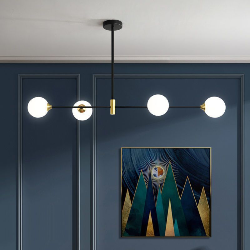Valentina Modern Minimalistische LED Pendelleuchte Weiß Ess/Schlaf/Wohnzimmer Metall&Glas 3/4-Flammig
