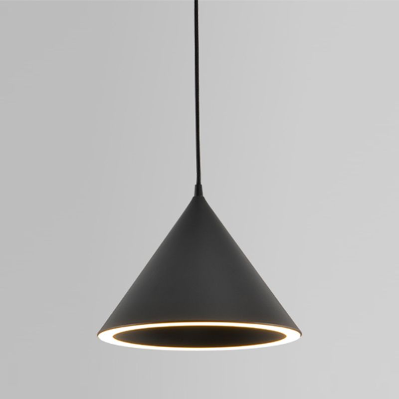 Valentina Minimalistische LED Pendelleuchte Weiß/Schwarz Schlafzimmer Acryl