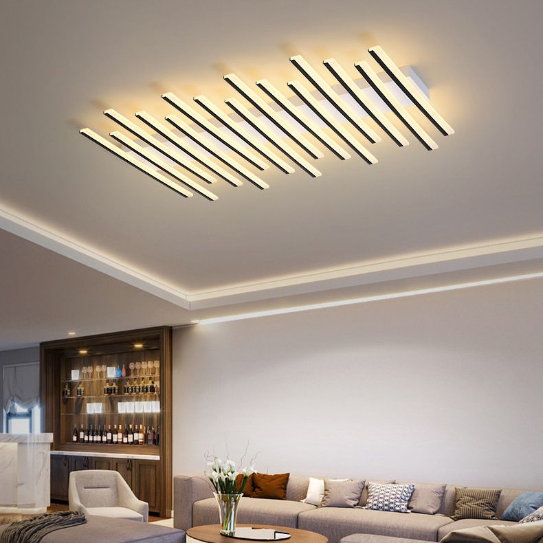 Arisha Zeitgenössisch Linear LED Deckenleuchte Schwarz/Weiß Wohn/Esszimmer-Letslighting
