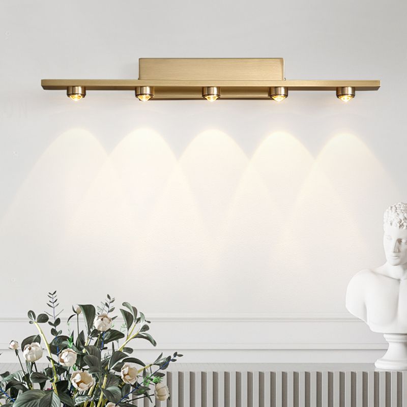 Arisha Modern LED Wasserwelle Wandleuchte Gold Schlaf/ Wohnzimmer/Flur Metall+Acryl 3/5/7Flammen