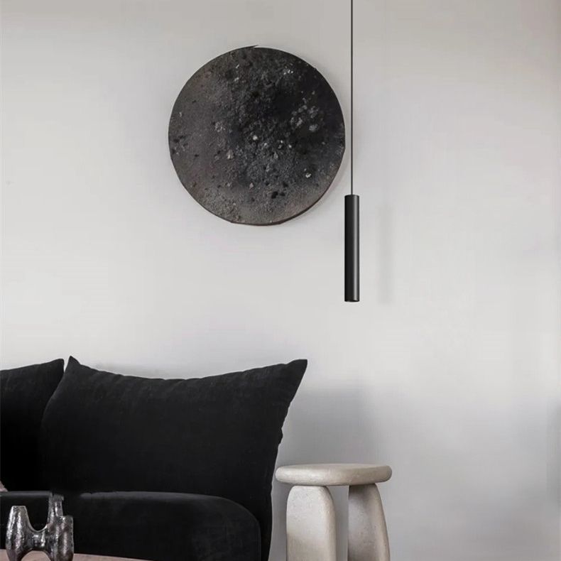 Arisha Pendelleuchte Schwarz, Zylinder, 23/28CM Lang
