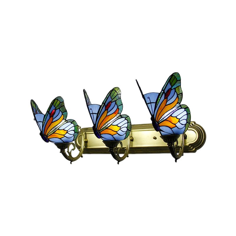 Arisha Künstlerisch LED Schmetterling Wandleuchte Rot/Blau/Mehrfarbig/Hellblau Schlaf/Wohnzimmer/Flur Metall/Glas