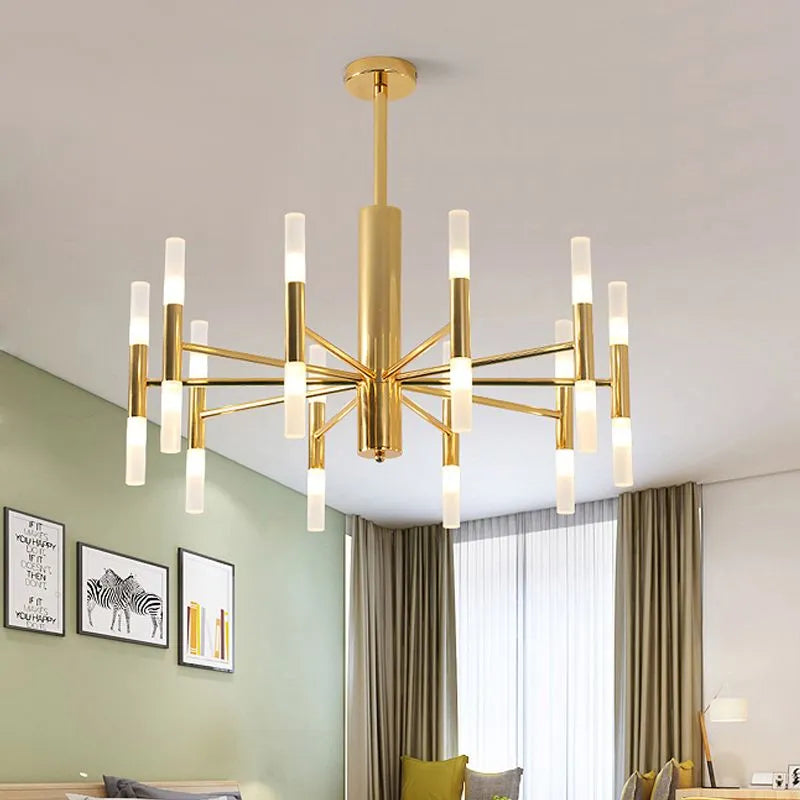 Kristy Kronleuchter Sputnik Modern LED Gold Wohn/Schlafzimmer Metall-Letslighting