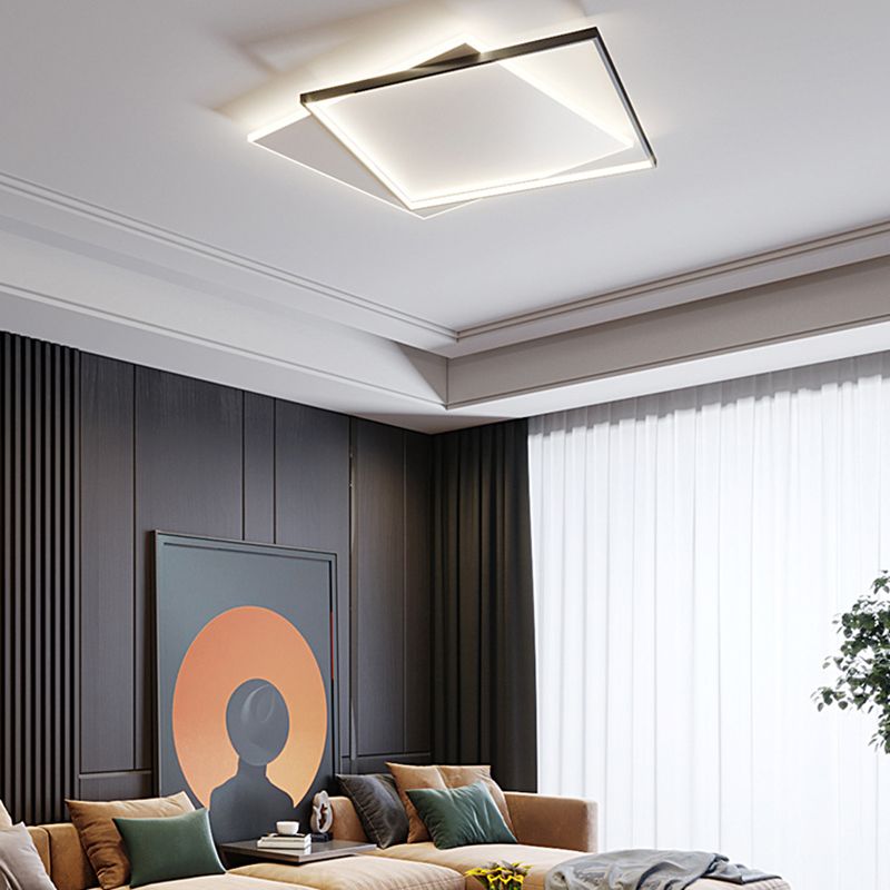 Arisha Moderne LED Deckenleuchte Weiß/Schwarz Wohnzimmer/Esszimmer Holz Acryl-Letslighting