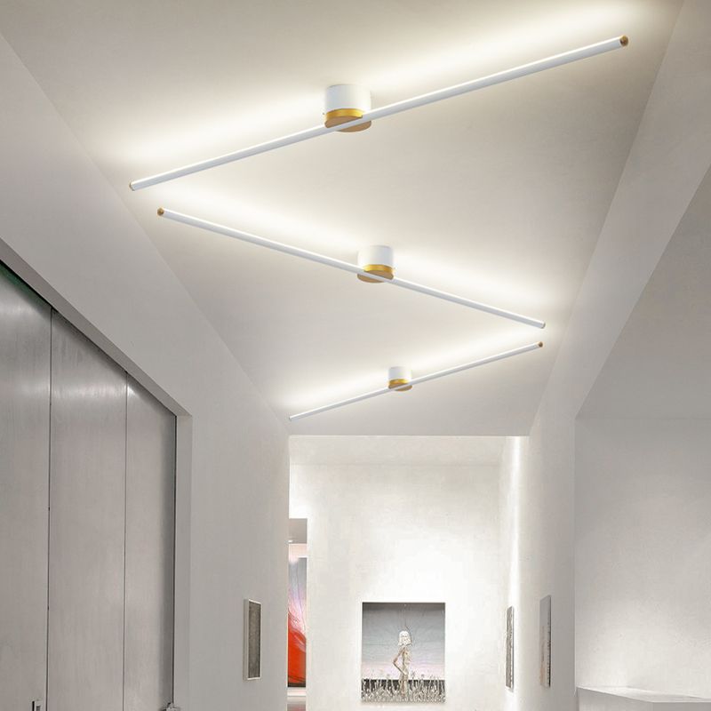 Arisha Modern Linear LED Deckenleuchte Schwarz/Weiß Schlaf/Wohnzimmer