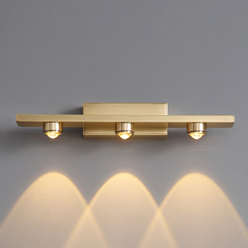 Arisha Modern LED Wasserwelle Wandleuchte Gold Schlaf/ Wohnzimmer/Flur Metall+Acryl 3/5/7Flammen
