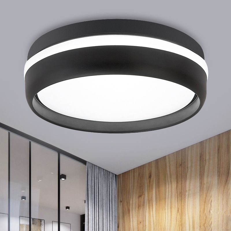 Arisha  Deckenleuchte Schwarz/Weiß Schlaf/Wohnzimmer Flur  Minimalistische Rund LED