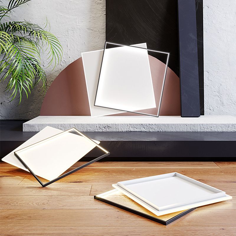Arisha Moderne LED Deckenleuchte Weiß/Schwarz Wohnzimmer/Esszimmer Holz Acryl-Letslighting