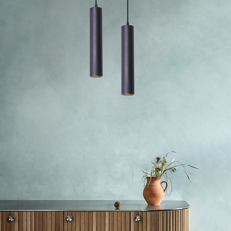 Arisha  Pendelleuchte Modern Zylinder Linear Schwarz Wohn/Esszimmer