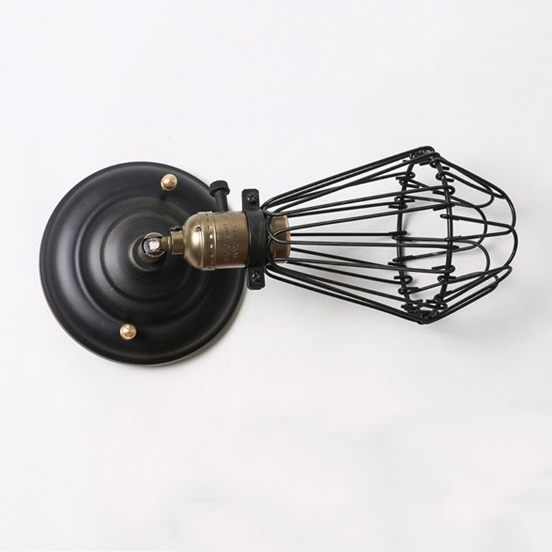 Silva Industrielle Laternenform LED Wandlampe Schwarz/Rost Wohnzimmer/Flur Metall