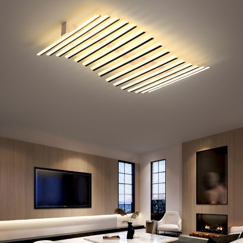 Arisha Zeitgenössisch Linear LED Deckenleuchte Schwarz/Weiß Wohn/Esszimmer-Letslighting