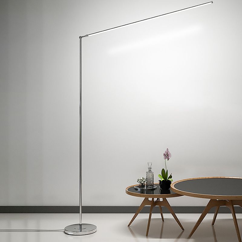 Arisha Modern Stehleuchte Silber, Wohnzimmer, Metall Acryl