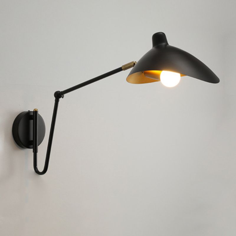 Silva Industrieller LED Wandleuchte Schwarz/Gold Bade/Wohnzimmer Metall