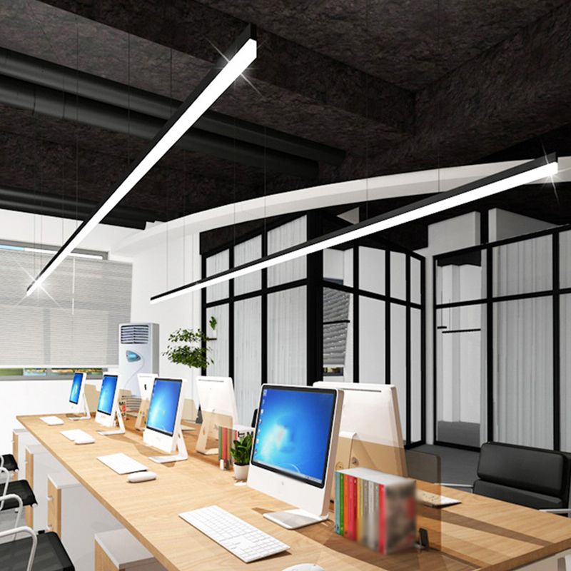 Arisha Modern Linear LED Pendelleuchte Schwarz Wohn/Ess/Schlafzimmer Metall&Acryl