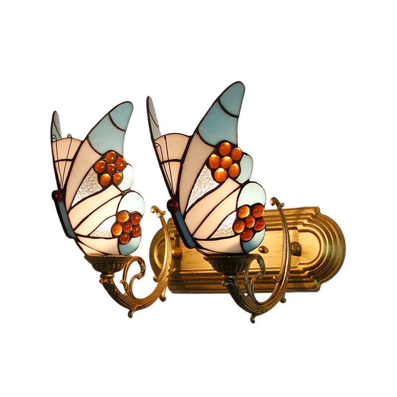 Arisha Künstlerisch LED Schmetterling Wandleuchte Rot/Blau/Mehrfarbig/Hellblau Schlaf/Wohnzimmer/Flur Metall/Glas