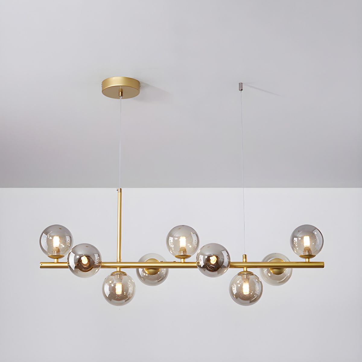 Lustra Kronleuchter Glas Kugel Gold 12-Licht-Letslighting