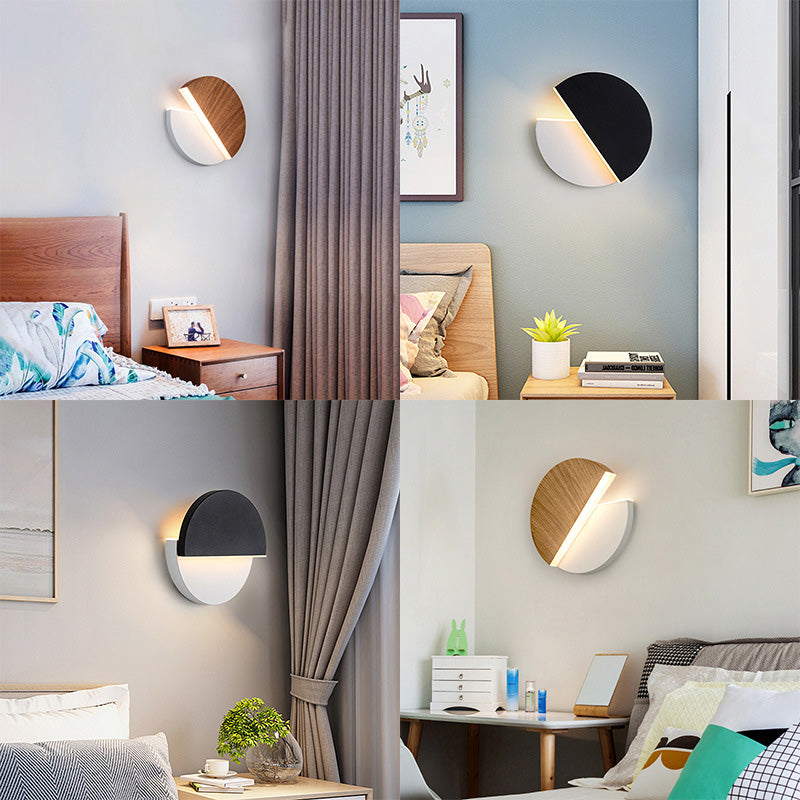 Drehbare Wandleuchte Schwarz/Weiß LED für Schlafzimmer & Wohnzimmer