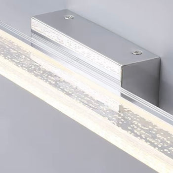 Arisha Modern Rechteckige LED WandleuchteSilber Badezimmer Metall Acryl Größen 20/40/59/80/99 cm
