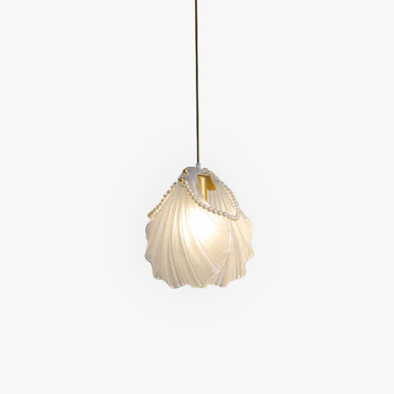 Modern Pendelleuchte Perlenmuschel Schlafzimmer, Weiß, Acryl Metall