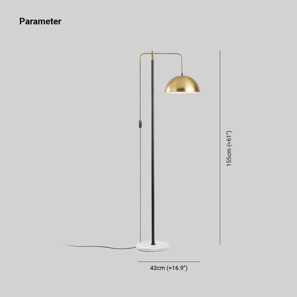 Arisha Modern LED Stehlampe Gold Wohn/Arbeits/Schlafzimmer Metall