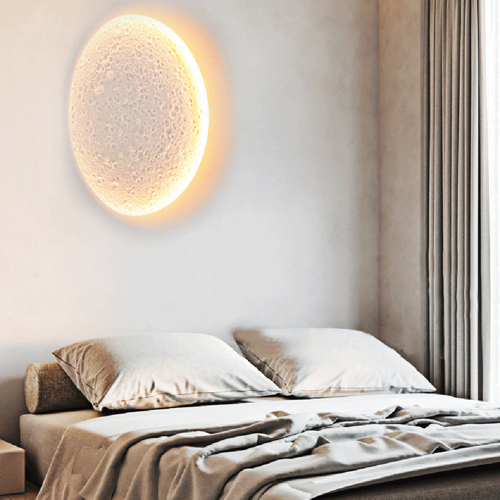 Aria Mond Wandmalerei Lampe Fernbedienung Dimmbar, 2 Stil