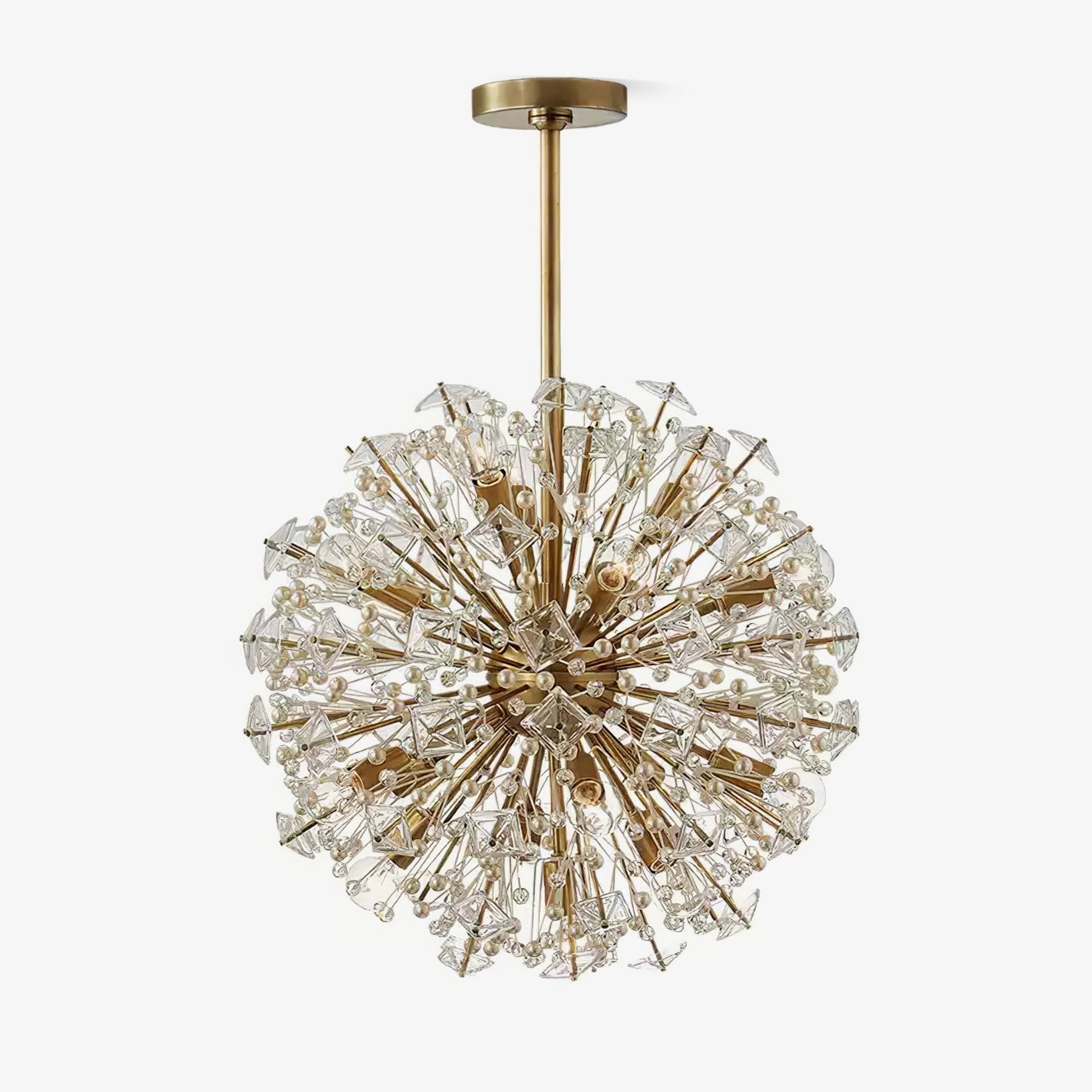 Aurora Chandelier Dickinson Gold Crystal Starburst - Neutralighting