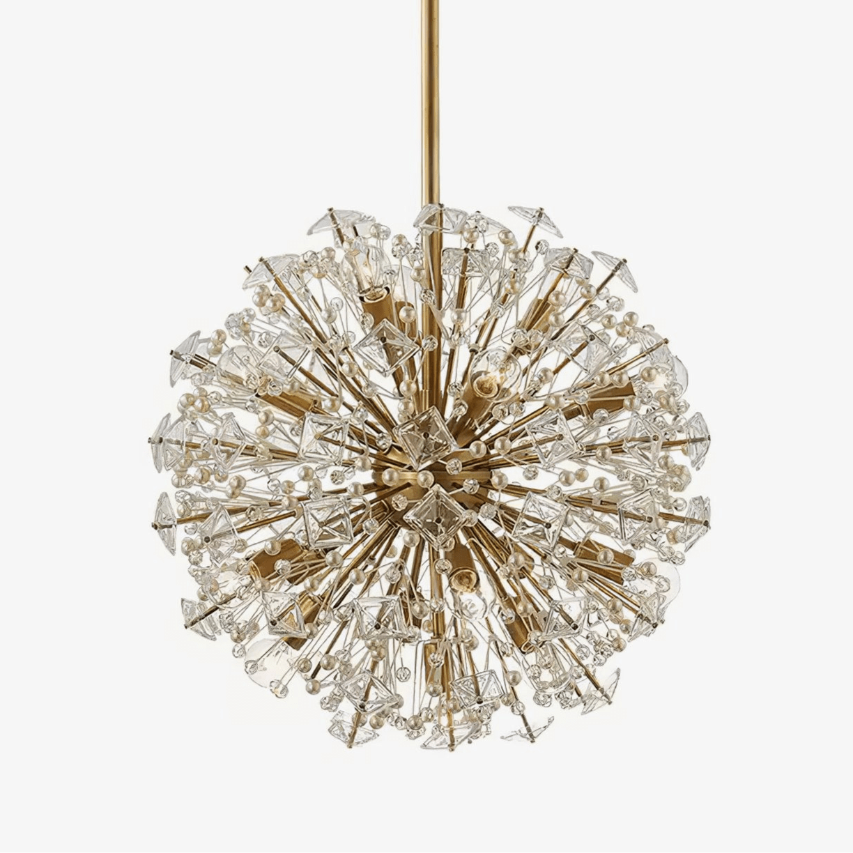Aurora Chandelier Dickinson Gold Crystal Starburst - Neutralighting