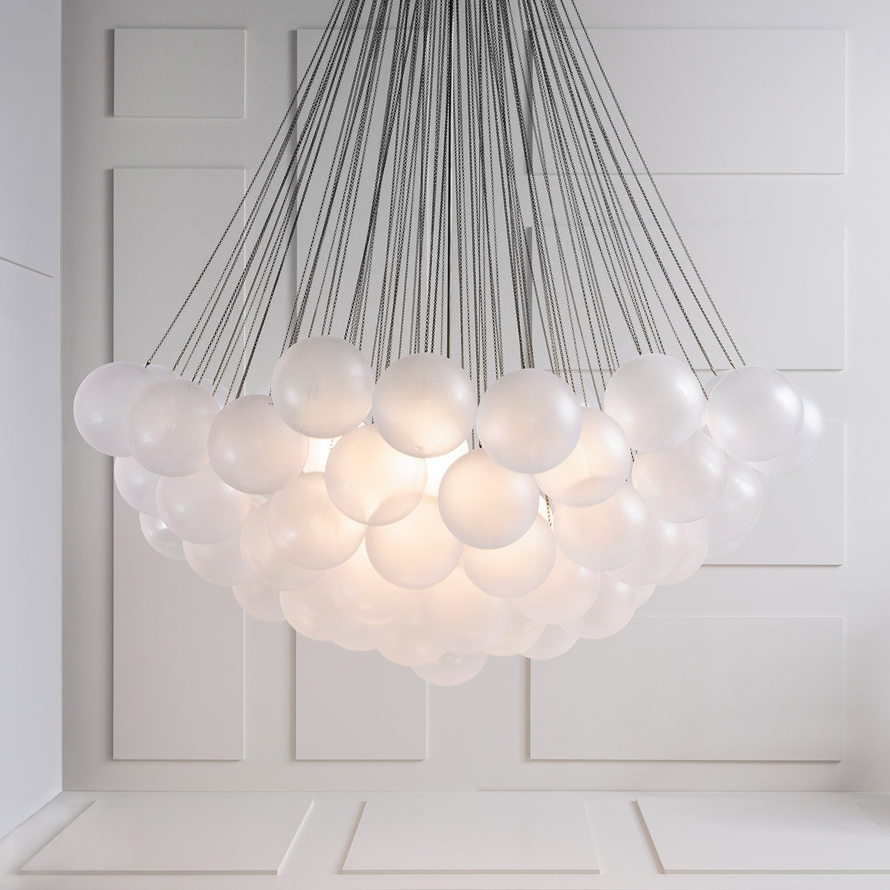 Lustra Kronleuchter Bubble Milchglas-Letslighting