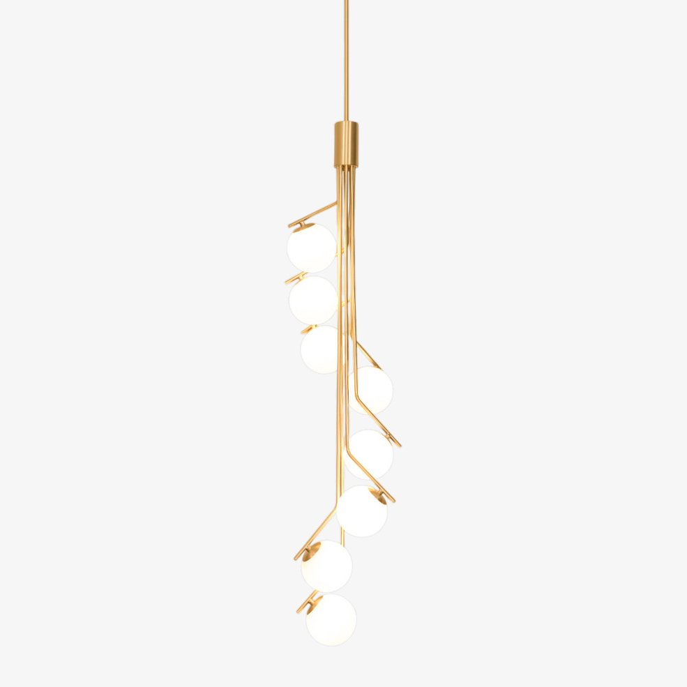 Lustra Kronleuchter Gold Zweig Globus LED-Letslighting