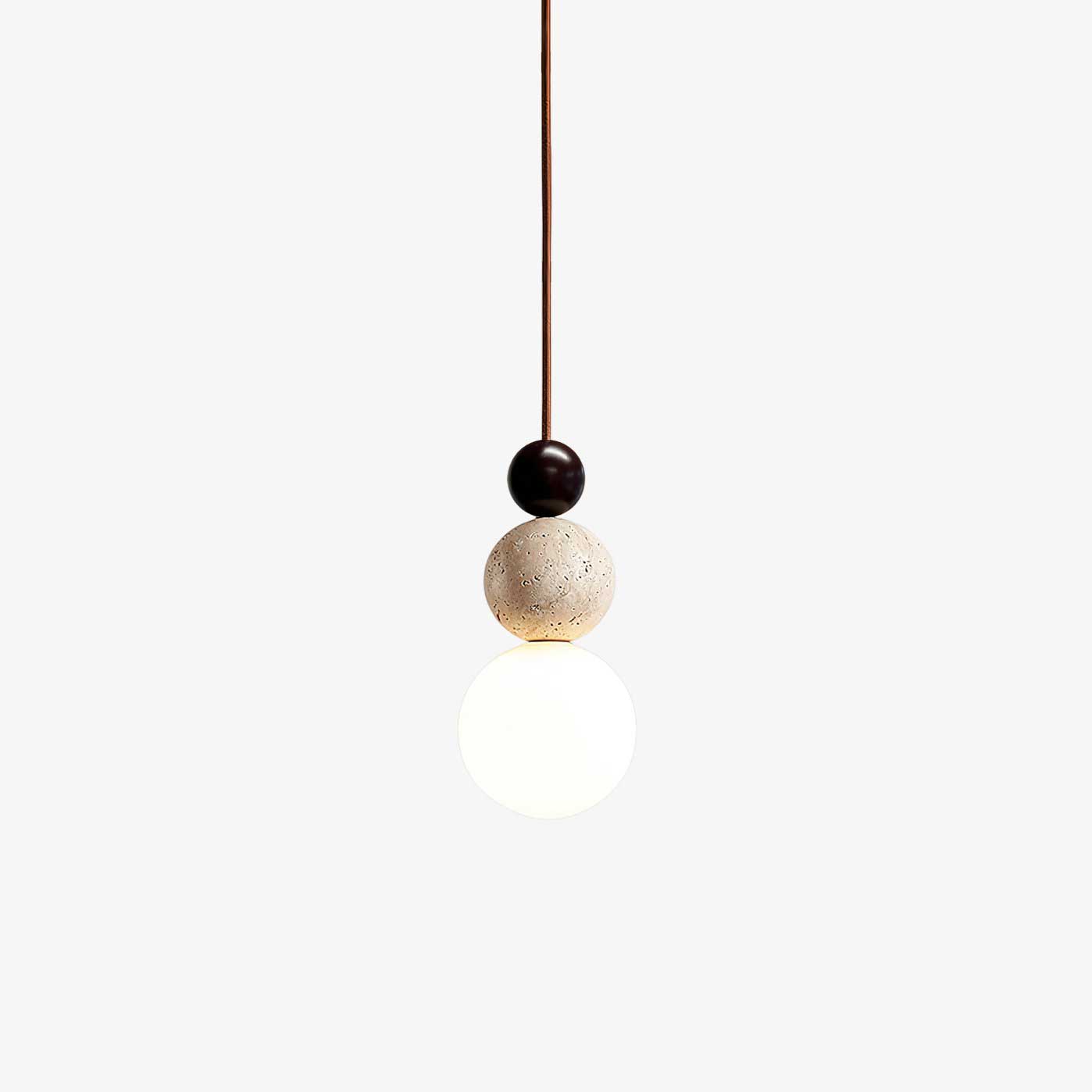Ullaeia Sphere-Cluster Travertine Pendant Light - Neutralighting