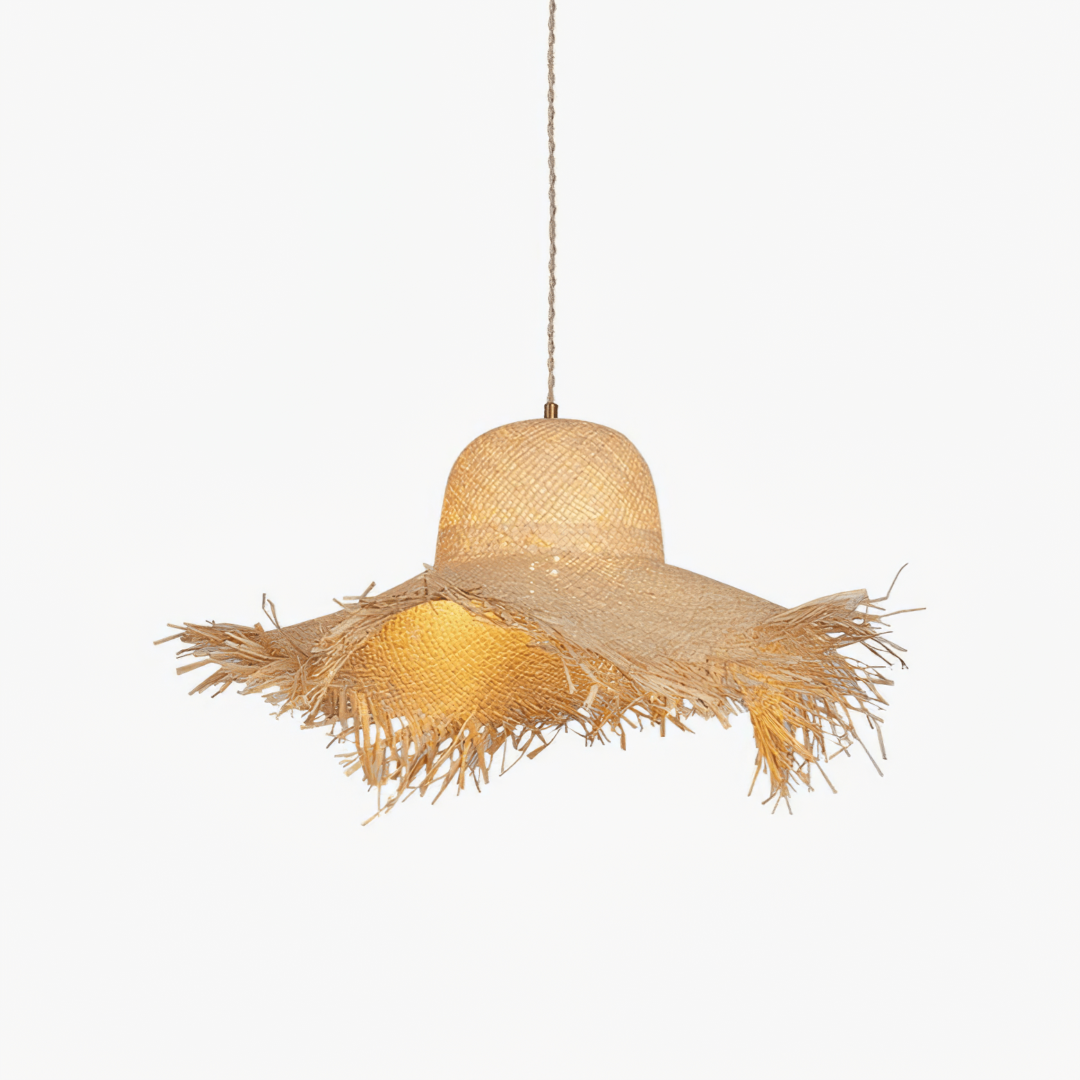 Zephyran Rattan Vintage Pendelleuchte-Letslighting