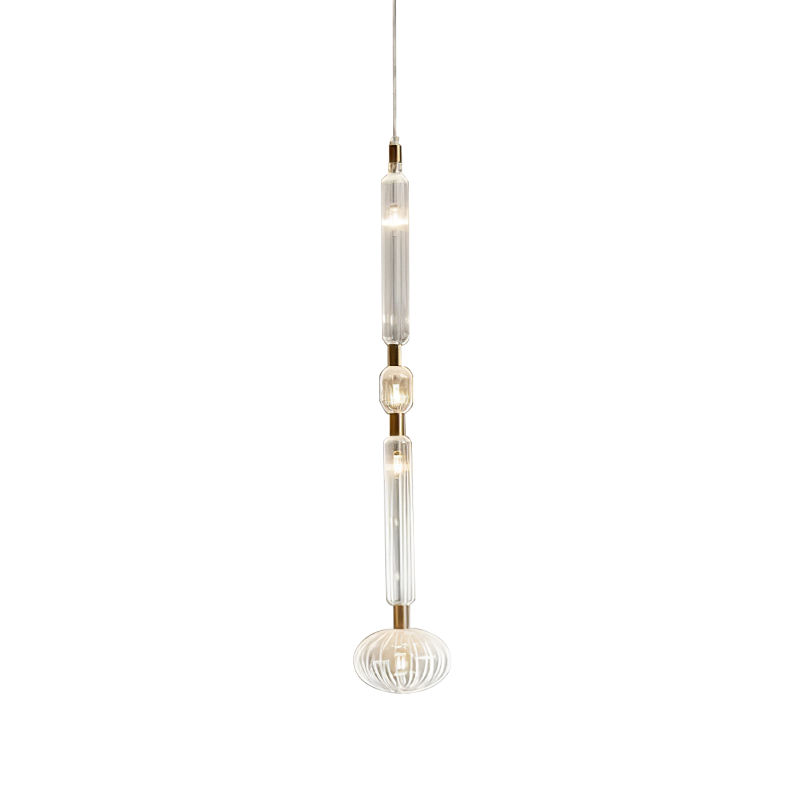 Solara Pendelleuchte Kristall Zylinder Cipher Modern-Letslighting