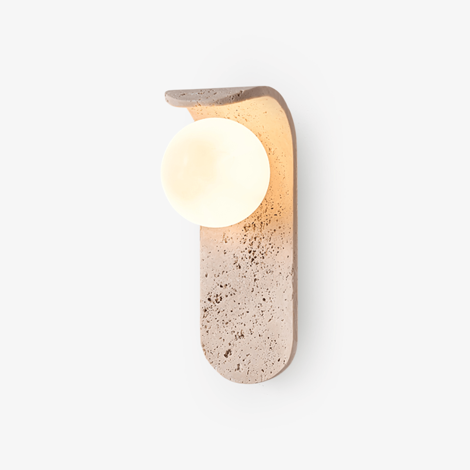 Cutalos Sconce-Frame Travertine Wall Light - Neutralighting
