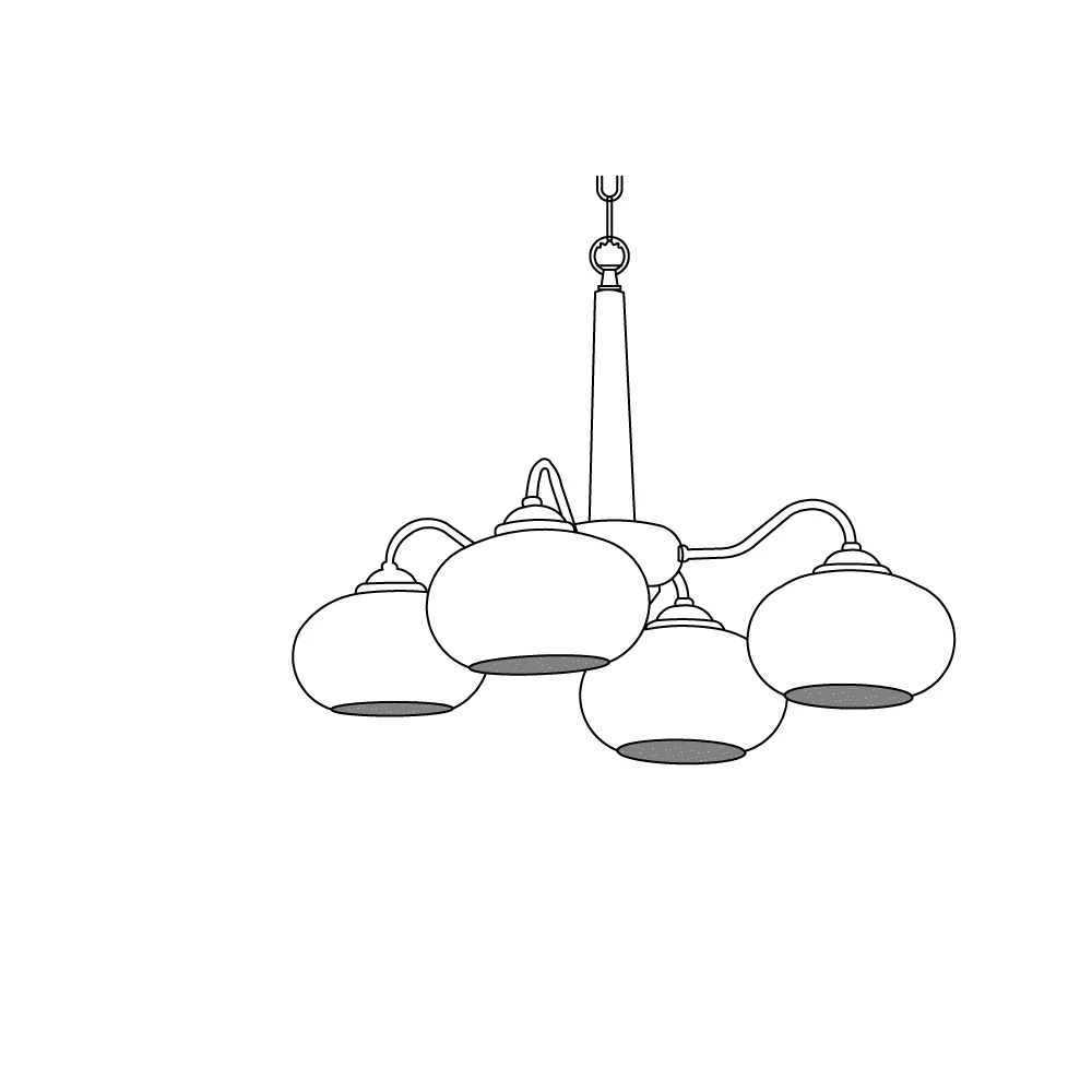 Persimmon Chandelier - Blowlighting