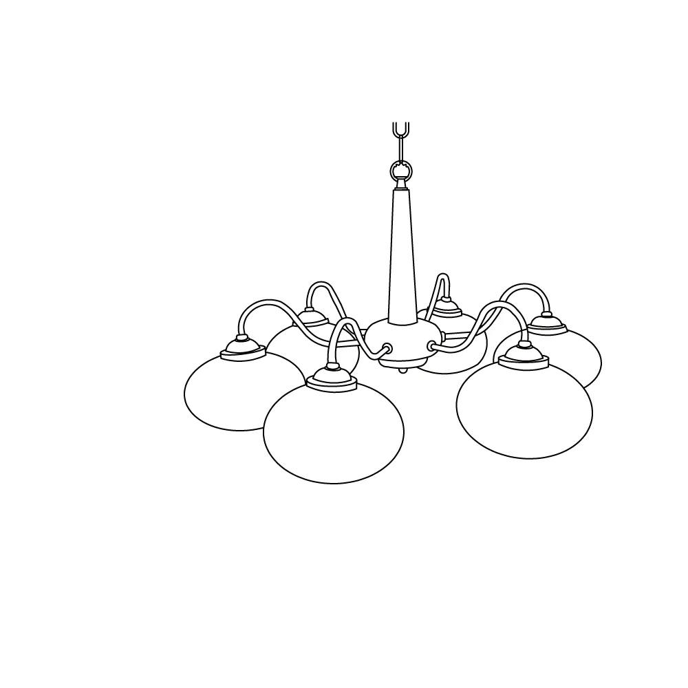 Persimmon Chandelier - Blowlighting